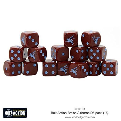 Warlord Games, British Airborne D6 Bolt Action (16) Dice