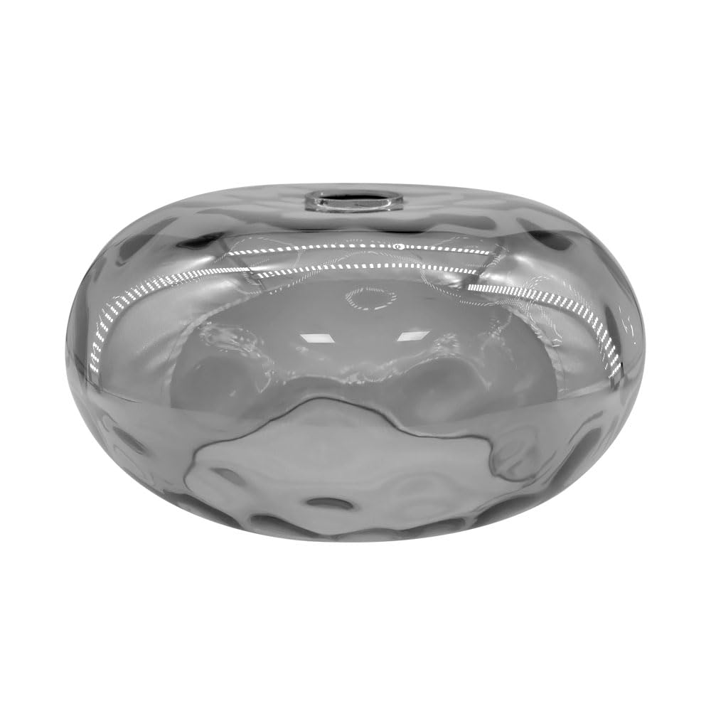 Photo 1 of Wrlmfy Smoked Hammered Glass Shade Replacement for E26 Pendant Lights, Chandeliers, Table Desk Floor Lamps and Wall Sconces, 11" Grey Lampshade for Vanity Light, Dia 11", Height 5.5", Fitter 1.65"