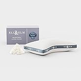 Eli & Elm | Best Ergonomic Side Sleeper Pillow for Neck Pain. Supportive Cooling Latex Fill with Luxury Breathable Cover. U-Shape Contoured Design. Queen Size Bed Pillow - 17" X 29"