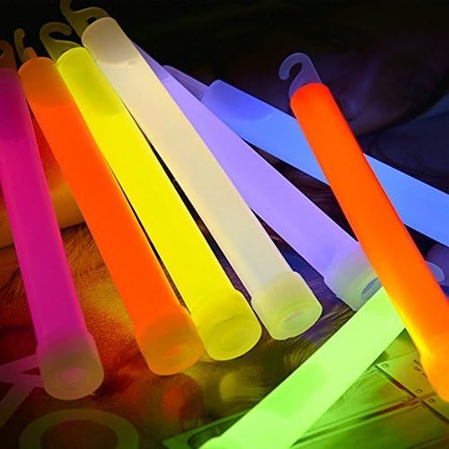 KYC 24 packs Glowsticks 6" Lights-Up Light Sticks Party Glow Sticks - 6 Color Mix Assorted Snaplight with 12 hours Duration Glow Party Favors