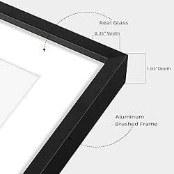 Frametory, 8x10 Aluminum Frames with Mats for 5x7