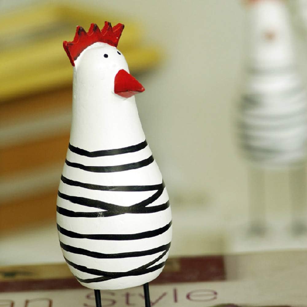 E-isata Wooden Family Set Of Three Chicken Sculpture Figurine Animal Gifts Ornament Crafts Home Office Desk kitchen Decorations Collection - Image 5