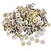 100 Sets Rivets Fasteners Studs Button Sewing Jeans (Golden)