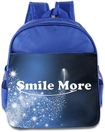 OurLove Smile More Kid Bookbag Backpack Fashion Size Size Key RoyalBlue