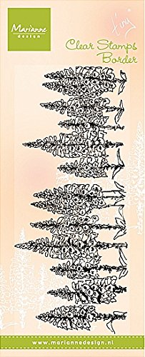 Marianne Design Tiny's border Foxgloves Clear Stamp, Transparent