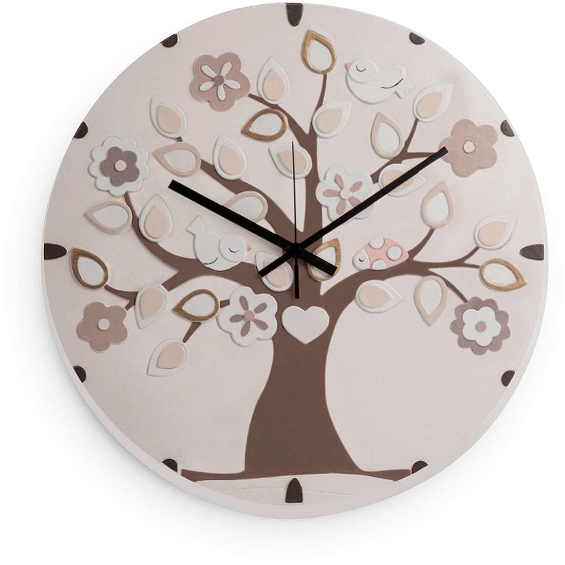 Egan Clock, Ceramic, Ivory, Small