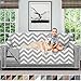 Sofa Shield Couch Slip Cover with Patented Strap, Cushion Protector, US Designed Reversible Stain and Dog Tear Resistant Slipcover, 70 inch Seat, Washable Covers for Dogs Pets, Charcoal Linen