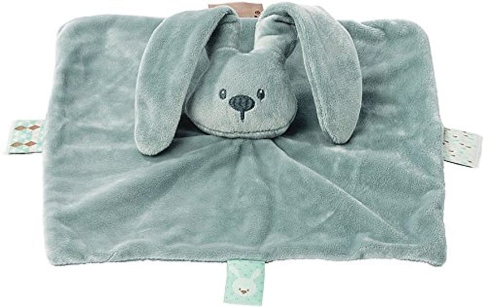 Nattou Cuddly Rabbit Toy/Cloth, Lapidou, Companion from Birth, 26 x 26 cm, Green, 878258