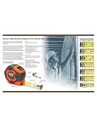 Lufkin pqr1316 cinta de retorno de energía de lectura rápida, 3 4 pulgadas por 16 pies, Hi Viz Naranja