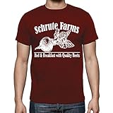 Schrute Farms Beets Bed and Breakfast Tshirt The Office (Large, Maroon)