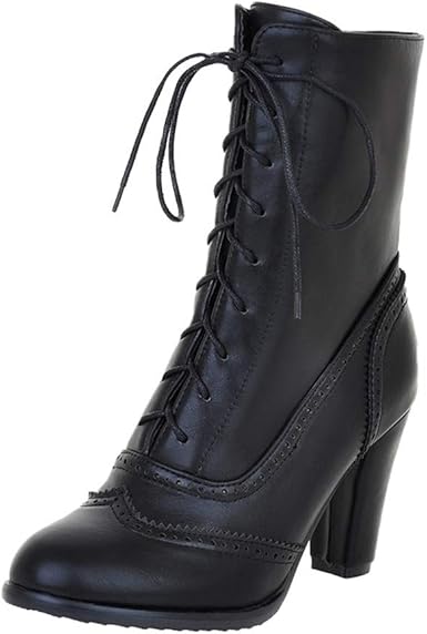 high heeled steel toe boots