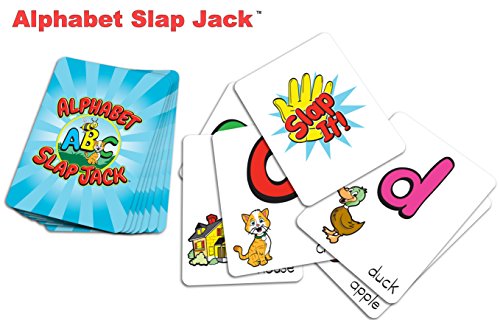 Alphabet Slap Jack, a 4-in-1 ABC Letter Learning Game (Slap Jack, Go Fish, Alphabet Flash Cards, and Other Fun Preschool Letter Games)