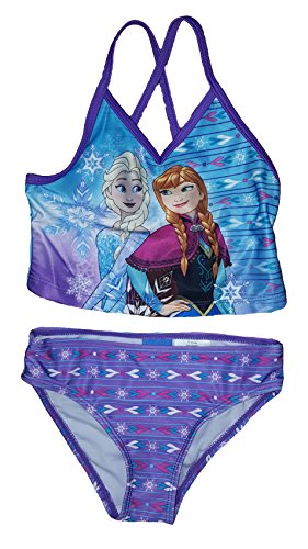 Disney Frozen Elsa & Anna 2 Piece Swimsuit - Small