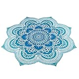 LUNIWEI Outdoor Mandala Hippie Round Beach Blanket Yoga Mat Bohemian Featu...