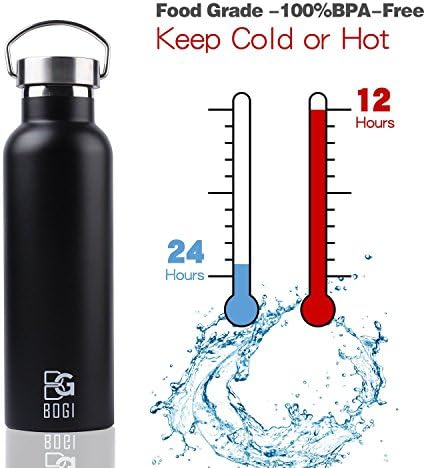 Stainless steel water bottle with cap, suitable for hot and cold drinks. Price range: $15.99 - $16.99 as of August 9, 2023.