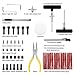 TECCPO 93Pcs Tire Repair Tool Set, Heavy Duty Flat Tire Plug Kit for Car, Truck, RV, Jeep, ATV, Tractor, Trailer, Motorcycle