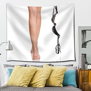Sexy Lingerie Model Holding Bra - Fabric Tapestry, Home Decor - 51x60 inches