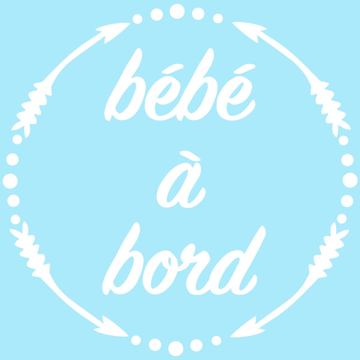 Ambiance Sticker Baby on Board Car Sticker - H19 x L13 cm - White