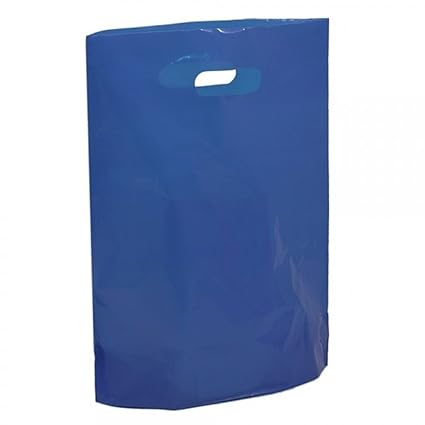 blue carrier bags