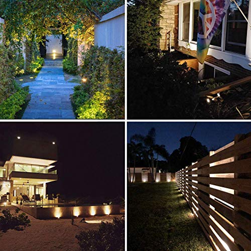16W LED landscape light Outdoor Landscape Spotlights with Spike Stand 12V Low Voltage landscape lighting, IP66 Waterproof Garden Yard Trees Flags Pathway Lights Warm White(950LM, 3500K), 8pack - Thumbnail 6