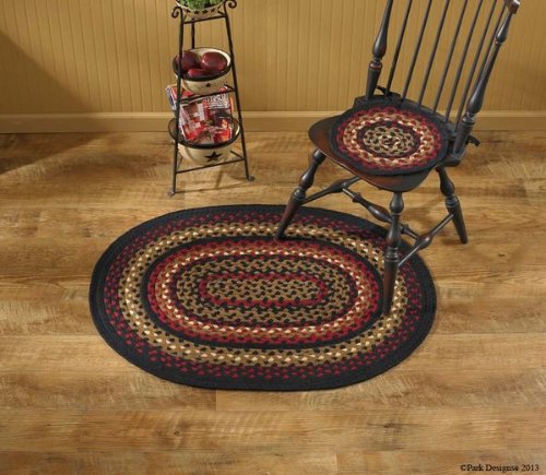 Folk Art Braided Oval Rug - 32"x42"