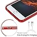 MATEPROX Compatible with iPhone 6s Case Compatible with iPhone 6 Case Glitter Slim Bling Crystal Clear 3 Layer Hybrid Protective Case(Red)