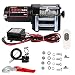 X-BULL 12V 3000LBS/1360kg Electric ATV Winch 2 Remote Wireles Control Steel Cable Boat ATV Kit