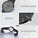 BOLISI Mens Womens Watches Ultra-thin Elegant Classic Analog Quartz Fashion Dress Wrist Watch with Milanese Mesh Band (Black Gray)