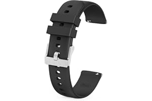 NBONAL Silicone Watch Band with Quick Release for Women Men Soft thin Strap for Replacement