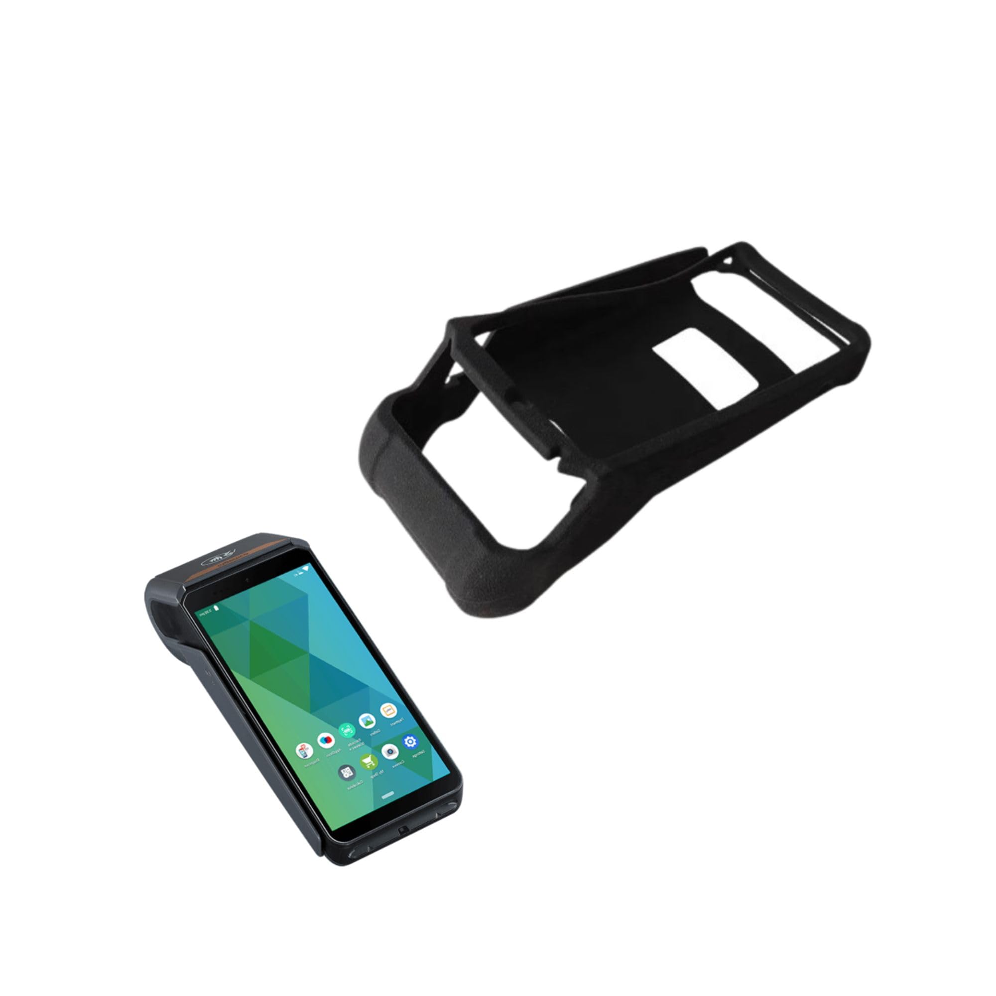 Ventalia Black Silicone Case for Pax DX8000 Card Machine – Protective Anti-Drop Cover for POS Terminal – Non-Slip Shockproof Rubber Sleeve