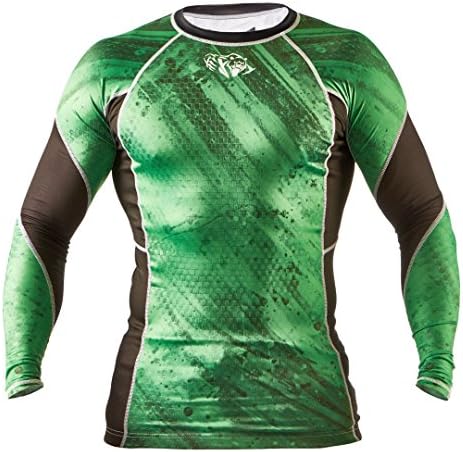 Peresvit Immortal Silver Force MMA Rash Guard Long Sleeve (XX-Large, Green Lantern)