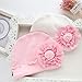 Iumer Newborn Soft Cotton Beanie Baby Big Flower Hat Girl Boy Cap Pink