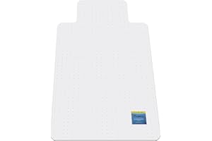 Azadx Heavy Duty Office Chair Mat for Carpet - 32" x 55" Hard Material Slip Resistant Floor Mat for Home Office Easy Glide