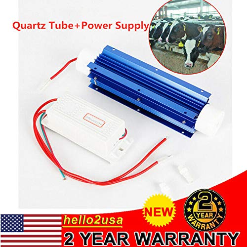 WINUS Quartz Tube 10g/H Adjustable Water Air-Cooling Ozone Generator Accessory Parts Power Supply US Stock