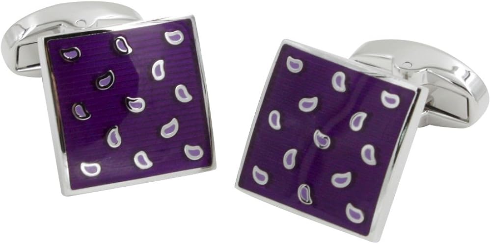 Tear Drop Purple Cufflinks - Image 3