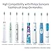 Sonicare Replacement Brush Heads for Philips Sonicare 2 Series, ProtectiveClean, Essence+, DiamondClean, HealthyWhite, FlexCare, EasyClean, PowerUp Electric Toothbrush By Bernito, 8 Pack