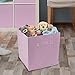 Sorbus Storage Cubes - 11 Inch Foldable Fabric Baskets for Organizing Pantry, Closet, Shelf, Toy Box, Cubby - 6 Collapsible Cloth Cube Storage Bins for Home, Nursery, Playroom, Bedroom (Pastel Pink)