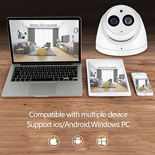 6MP Dome PoE IP Security Camera IPC-HDW4631C-A 3.6mm Lens,6 Megapixels Super HD Outdoor Indoor Home Video Surveillance Poe Camera with Audio,IR 30m Day and Night,ONVIF,IP67 Waterproof