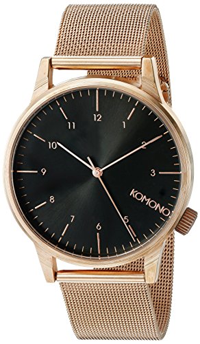 KOMONO Unisex KOM-W2354 Winston Royale Series Analog Display Japanese Quartz Rose Gold Watch