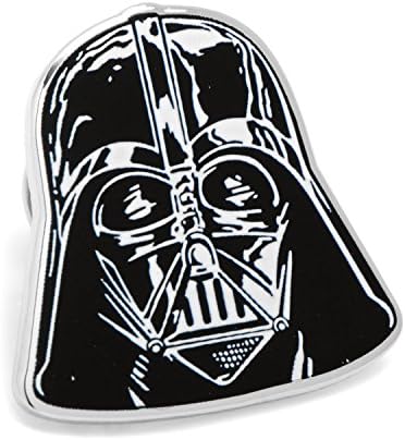 Star Wars Mens Enamel Silver Plated Lapel Pin (Darth Vader - Silver &amp; Black)