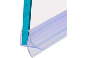Cozylkx Glass Door Bottom Seal, Cutable Waterproof Strip for 1/4" Glass, 27.5" Length, Shower Door Sweep Stop Shower Leaks