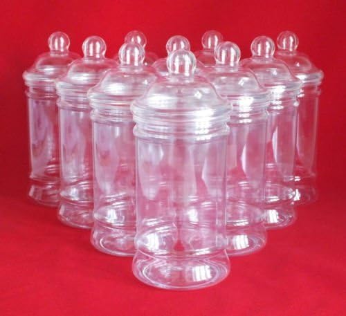 Victorian Plastic Jar with Screw Lid 380ML (25) by jars2u