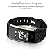WFCL Fitness Tracker, Women Heart Rate Monitor Activity Sleep Monitor Waterproof Smart Bracelet (Black-1)