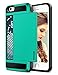 Vofolen Case for iPhone 5S Case iPhone SE Case Impact Resistant iPhone 5 Wallet Case Hybrid Bumper Armor Snap-on Black Soft Rubber Cover Protective Shell Card Holder Slot for iPhone 5 5S SE - Green