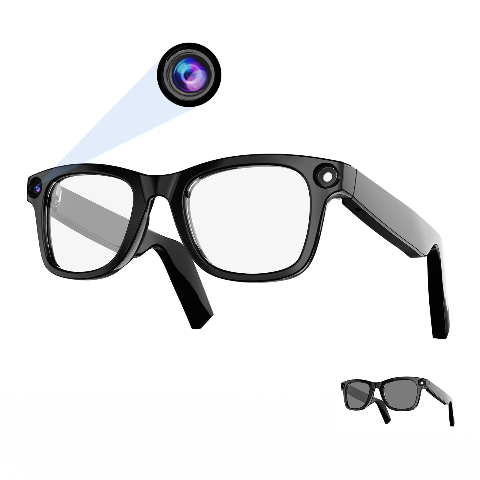 Photo 1 of ***(MISSING PARTS/ SEE NOTES FOE DETAILS)***Smart AI Glasses with 80MP HD Camera, 1080P Video, Bluetooth/Wi-Fi, Voice Control & AI Recognition – Hands-Free Glasses for Recording & Translation, Photography-E03 Anti-Blue Lights &Polarized Lense