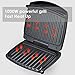 Panini Press Aicok Plate Grill with Fast Cooking Non-Stick Sandwich Maker, 2-Serving Compact Indoor Grill with Drip Tray, Black