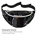 AIWENSI Shiny Hologram Fanny Pack Multi-Function, Soft PU Laser Fashion Travel Bag Wasit Pack for Women Girls, Rave, Festival, Party, Black