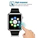 Heshi Inc Bluetooth Smart Watch with SIM Card Slot for IOS iPhone, Android Samsung HTC Sony LG Smartphones Silver-Black