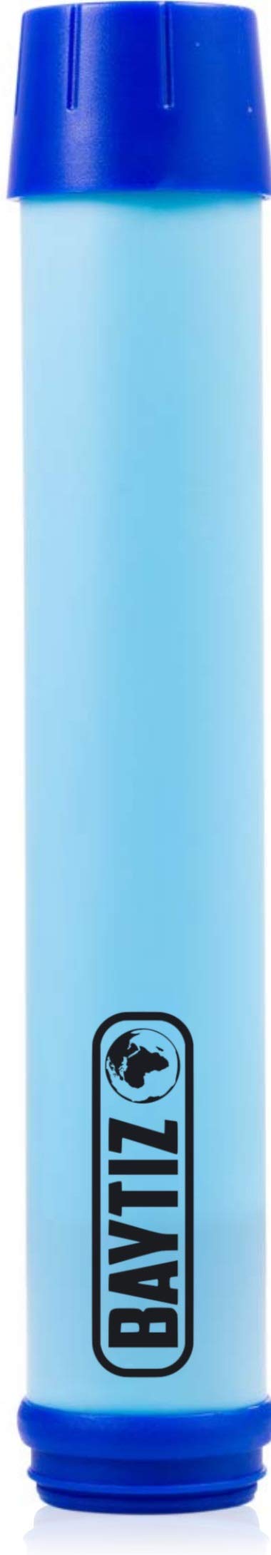 Baytiz ® Straw for Filtering Water Bottle with Active Charcoal ? Travel Hiking Trek Camping Reusable Purifier + Plastic Rain Bag