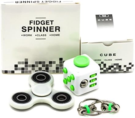 Fidget Spinner Hand Toy Glow in the Dark 2 to 5 Minutes Spin Time | Fidget Cube v2 Ring | Stress Reducer
